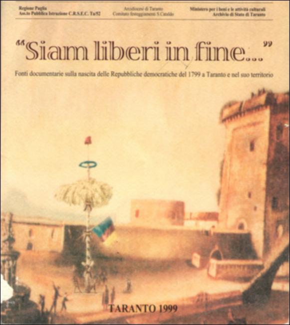 Il presente volume è parte della grande raccolta denominata “Libri di Puglia”, progetto di digitalizzazione a cura di Nicola Pergola che ha lo scopo di rendere fruibile la produzione editoriale dei Centri regionali di servizi educativi e culturali e degli Assessorati alla cultura e alla Pubblica Istruzione della Regione Puglia, dal 1968 agli anni 2000. Edito con l'Arcidiocesi e l'Archivio di Stato di Taranto, il volume è catalogo della omonima mostra che narra – dal 1796 al 1815 – l'effimera vita delle repubbliche democratiche: sorte nel tarantino con l'innalzamento degli “Alberi della libertà”, ma spazzate via – in pochi mesi – dalle truppe sanfediste. In quattro sezioni la pubblicazione descrive i preparativi militari di Ferdinando IV di Borbone contro la Francia, rac...