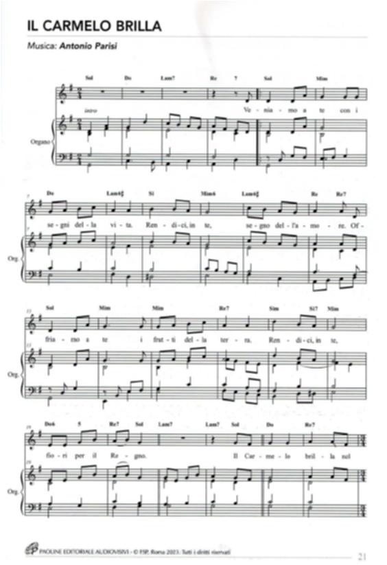 <div class="ql-editor"><div>Questo audio offre l’ascolto del brano “Il Carmelo brilla”, con la musica di Antonio Parisi e il testo di Giuseppe Bozzi, suonato e cantato in occasione della festa Patronale della Madonna del Carmine a Noicattaro.</div><div>Questa festa, celebrata ogni anno il 16 luglio e nel fine settimana successivo, rappresenta uno degli appuntamenti più significativi per la comunità, sia dal punto di vista religioso sia culturale. È un momento di intensa partecipazione collettiva, che unisce devozione, tradizione e vita sociale.</div><div>Le giornate di festa sono scandite da tre solenni processioni, tra sabato, domenica e lunedì, durante le quali la statua della Madonna del Carmine viene portata per le vie del paese...