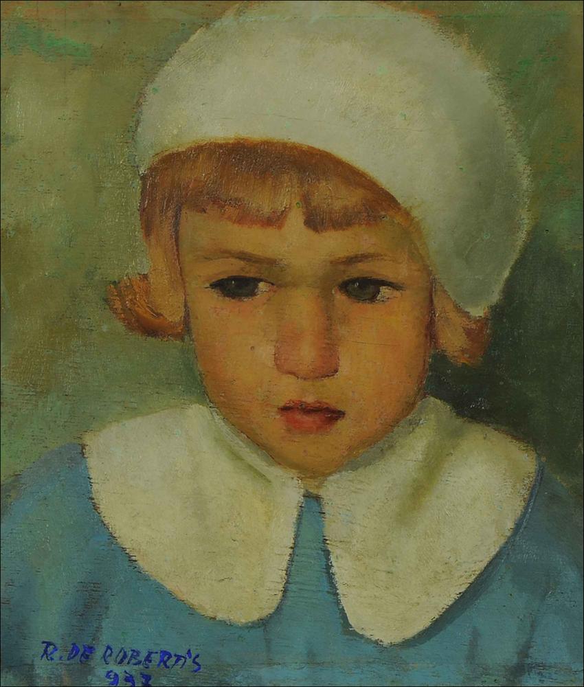 L'immagine è la riproduzione digitale di “Ritratto di nipote”, olio su tela realizzato da Roberto De Robertis, artista pugliese che segnerà il cambiamento della scena artistica e culturale di Bari negli anni Trenta del Novecento. Nel volto dell'elegante fanciulla col basco bianco si riconosce l'amata nipote dell'artista, da questo più volte rappresentata, in diversi momenti della vita. Formatosi inizialmente nella bottega barese del pittore veneto Mario Prayer e trasferitosi successivamente a Milano, dove conseguirà il diploma di decorazione pittorica presso l'Accademia di Brera, De Robertis fa ritorno a Bari negli anni Trenta del ‘900 diventando da subito il punto di riferimento del panorama artistico e culturale barese. Nel 1970 in seguito alla nascita dell'Accademia ...