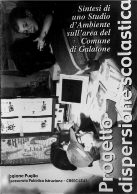Il volume è parte della grande raccolta denominata “Libri di Puglia”, progetto di digitalizzazione a cura di Nicola Pergola che ha lo scopo di rendere fruibile la produzione editoriale dei Centri regionali di servizi educativi e culturali e degli Assessorati alla cultura e alla Pubblica Istruzione della Regione Puglia, dal 1968 agli anni 2000. Una nota del Ministero della Istruzione apre l'opuscolo: chiarendo il quadro entro cui si muovono le iniziative statali volte ad aﬀrontare il problema degli abbandoni e degli insuccessi scolastici, che alimentano il fenomeno della dispersione. In provincia di Lecce, una prima fase privilegiava come aree d'intervento Gallipoli e un quartiere di Lecce; venivano poi individuati anche i comuni di Campi Salentina, Gagliano del Capo e G...
