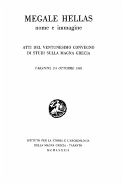 Il volume digitalizzato contiene gli Atti del ventunesimo convegno di Studi sulla Magna Grecia, svoltosi a Taranto dal 2 al 5 ottobre 1981 e pubblicato dall'Istituto per la Storia e l'Archeologia della Magna Grecia, con i contributi del Consiglio Nazionale delle Ricerche, del Ministero per i Beni Culturali e Ambientali, della Regione Basilicata e dell'Ente Provinciale del Turismo di Taranto. Dopo venti anni di convegni e contributi significativi sulla Magna Grecia, è sembrato opportuno al Comitato organizzatore tornare alle origini facendo il punto sul tema capitale della storia del nome e del concetto, dei caratteri distintivi, di quelli della vita civile della "Megale Hellas". L'attenzione è stata posta nello specifico sulle forme proprie della civiltà italiota: i suo...