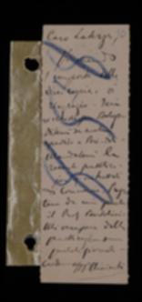 Nel cartoncino, Pietro Chimienti invia l'importo per alcune copie ricevute e si informa sulle spedizioni.