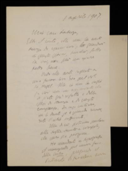 Nella lettera, Benedetto Croce comunica a Laterza di aver ricevuto il conto e di aver spedito il manoscritto del suo periodico, lo invita inoltre a rettificare gli avvisi di pagamento per il suo periodico.