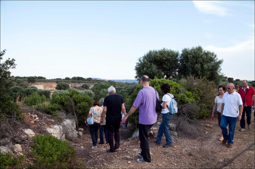 L'immagine digitale in oggetto è parte della collezione “Puglia Green Hour” nata dall'omonimo progetto di Teatro Pubblico Pugliese. Fu organizzato su un calendario fitto e intenso di spettacoli programmati tra giugno e luglio 2012 all'interno dei Parchi Regionali della Puglia, per parlare di arte, musica, teatro e filosofia ispirati dalle bellezze primordiali del paesaggio pugliese in aree territoriali spesso dimenticate o poco valorizzate. La fotografia immortala un momento della passeggiata organizzata nella lama di Lamacornola all'interno del Parco Naturale Regionale Dune Costiere da Torre Canne a Torre San Leonardo, area di 1.100 ettari tra Ostuni e Fasano. La morbida luce uniforme del sole che si appresta a tramontare, attraversa ed illumina il paesaggio della lama...