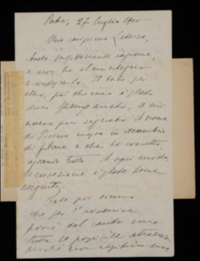 Nella lettera, dopo essersi scusato con Giovanni Laterza per un errore nelle bozze del volume di Giambattista Della Porta, causato da equivoco con Vincenzo Spampanato, Fausto Nicolini accusa ricezione dei fogli tirati di Della Porta e di Carlo Gozzi, comunicando che restituirà il duplicato di un foglio e richiedendone altri mancanti; rinnova poi la richiesta dell'indice del volume del Gozzi, anche a nome di Benedetto Croce, e rispedisce la bozza di circolare ai librai per la collana degli Scrittori d'Italia, sollecitando chiarimenti riguardo alcune condizioni di distribuzione.
