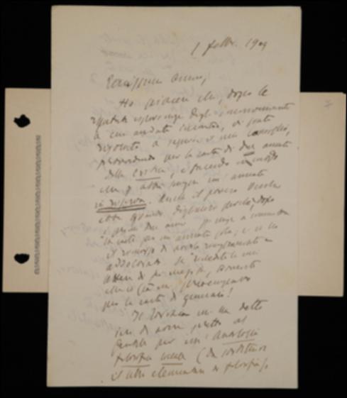 Nella lettera, Benedetto Croce esprime a Giovanni Laterza soddisfazione per l'acquisto di carta sufficiente per due annate de "La Critica"; informatolo poi della proposta di un'antologia filosofica per i licei fatta da Francesco Torraca per conto dell'editore Perrella a Giovanni Gentile, lo sollecita a scrivere a quest'ultimo impegnandolo per quel genere di pubblicazione.