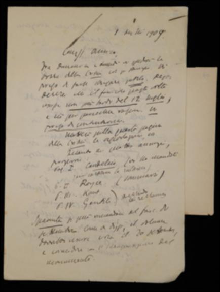Benedetto Croce comunica a Giovanni Laterza il piano di pubblicazione de "La Critica" di luglio e settembre, con gli annunci pubblicitari da accludere; lo prega poi di spedirgli alcune copie del suo volume di logica e di saldare il debito con Giovanni Gentile per i due volumi di Immanuel Kant; inoltre lo invita ad accordarsi con Vincenzo Spampanato per far fronte all'aumento del prezzo di stampa richiesto dalla tipografia Giannini per "Il Candelaio". Infine Croce comunica a Laterza la restituzione di una lettera di Fritz Medicus, la spedizione del manoscritto del volume di Antonio Tari e di ulteriori aggiunte al volume di scritti politici di Silvio Spaventa.