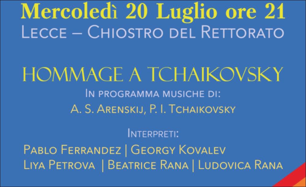 Per la VI Edizione del Festival Internazionale Di Musica Da Camera “Classiche Forme” diretto dalla pianista Beatrice Rana, l’Associazione Opera Prima ha presentato concerti e spettacoli musicali con giovani artisti di talento e solisti di fama internazionale. Il video propone il concerto "Hommage a Tchaikovsky" con le musiche di A.S. Arenskij e P. I. Čajkovskij, interpretati dai musicisti: Liya Petrova (violino), Georgy Kovalev (viola), Pablo Ferrández (violoncello I) e Ludovica Rana (violoncello II) tenutosi in data 20 luglio 2022 presso il Chiostro del Rettorato di Lecce. ...