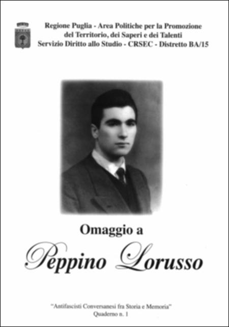 Il volume è parte della grande raccolta denominata “Libri di Puglia”, progetto di digitalizzazione a cura di Nicola Pergola che ha lo scopo di rendere fruibile la produzione editoriale dei Centri regionali di servizi educativi e culturali e degli Assessorati alla cultura e alla Pubblica Istruzione della Regione Puglia, dal 1968 agli anni 2000. L'opuscolo vuole tener vivo il ricordo, e onorare la memoria, del sacrificio estremo compiuto dal giovane conversanese, trucidato dai nazisti a soli 22 anni. Una sintetica nota biografica di Guido Lorusso traccia un rapido profilo del giovane studente universitario. Trasferitosi da Roma a Thiene per motivi di lavoro, a seguito del Ministero dell'Agricoltura, e più volte arrestato per attività partigiane spesso condotte nell'ambito...