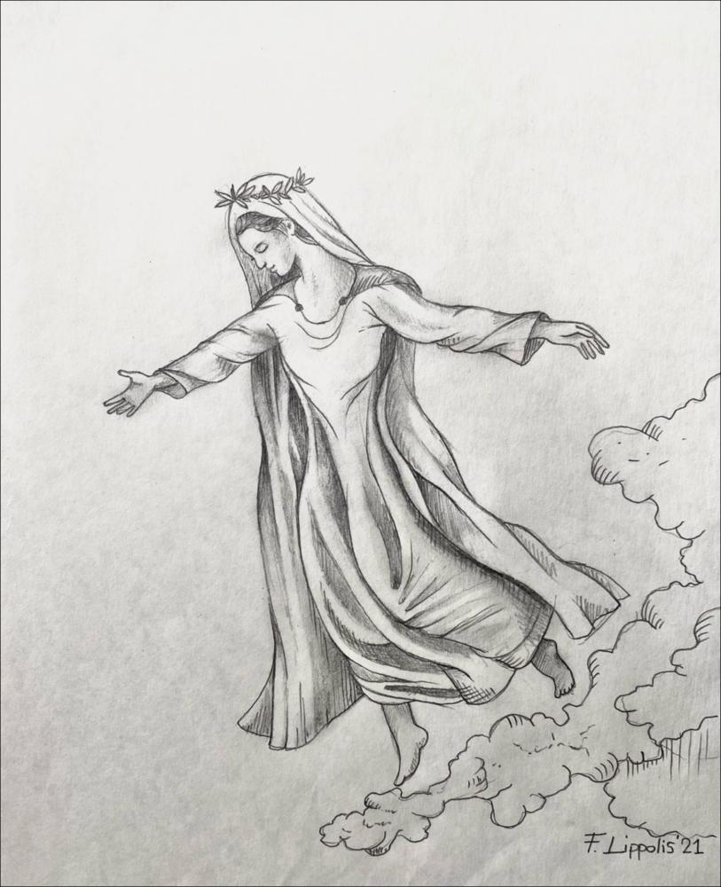 Bozzetto per la realizzazione di installazioni in cartapesta nel centro storico di Putignano per l’evento “Racconti di Carta – In cammino con Dante”.  Ispirato ai versi del Canto I del Paradiso, il tema è la figura di Beatrice, seconda guida di Dante, maestra di verità circa l’ordine dell’Universo, che lo condurrà tra i cieli del Paradiso. La scultura, a cura di Francesco Lippolis, è stata posizionata in Via Santa Chiara, essendo la santa di Assisi simbolo di luce come lo è la figura di Beatrice per Dante....