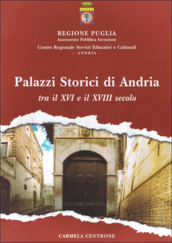 Il volume “Palazzi storici di Andria tra il XVI e il XVIII secolo” è parte della grande raccolta denominata “Libri di Puglia”, progetto di digitalizzazione a cura di Nicola Pergola che ha lo scopo di rendere fruibile la produzione editoriale dei Centri regionali di servizi educativi e culturali e degli Assessorati alla cultura e alla Pubblica Istruzione della Regione Puglia, dal 1968 agli anni 2000. Frutto di una indagine condotta sulle fonti archivistiche locali, ma soprattutto sui Catasti onciari del 1743 e del 1799, la ricerca prende in esame le residenze del patriziato e del ceto civile di questa città del Barese. Una nota sulle vicende storiche e urbanistiche della città fra XI e XIX secolo, e sul patriziato cittadino fra XVI e XVIII, introduce le schede relative a...