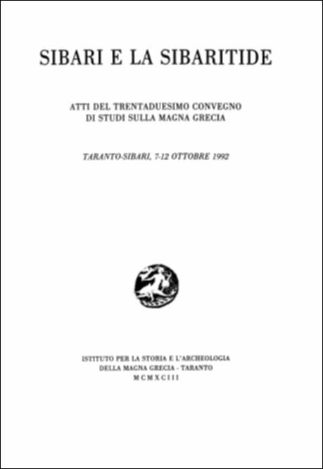 Il volume digitalizzato contiene la seconda parte degli Atti del trentaduesimo convegno di Studi sulla Magna Grecia, svoltosi a Taranto dal 7 al 12 ottobre 1991 e pubblicato dall'Istituto per la Storia e l'Archeologia della Magna Grecia, con i contributi del Consiglio Nazionale delle Ricerche e del Ministero per i Beni Culturali e Ambientali. "Sibari" fu il grande tema sul quale il convegno pose l'accento. La città costituiva in Occidente la corrispondente di Mileto, la maggiore polis commerciante della Grecia d'Asia e un simbolo di straordinaria opulenza e raffinatezza, che superava anche la rivale Crotone. La situazione della città antica contrasta con quella degli anni più recenti, nei quali si era immaginato di costruire un grande porto e una serie di raffinerie sul...