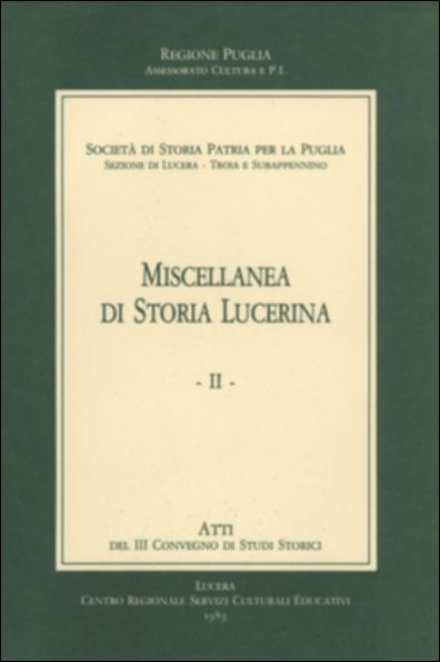 Il volume è parte della grande raccolta denominata “Libri di Puglia”, progetto di digitalizzazione a cura di Nicola Pergola che ha lo scopo di rendere fruibile la produzione editoriale dei Centri regionali di servizi educativi e culturali e degli Assessorati alla cultura e alla Pubblica Istruzione della Regione Puglia, dal 1968 agli anni 2000. Il volume raccoglie e restituisce gli atti del convegno “Lucera e la Capitanata tra gli ultimi Svevi e gli Angioini”, che è stata una vera e propria rilettura stratigrafica delle fonti storiche sull'argomento. Jean-Marie Martin e Pasquale Corsi rivolgono la loro attenzione sulle vicende dell'insediamento dei Saraceni a Lucera – una minoranza travagliata ma viva – e su aspetti della vita quotidiana cittadina. Mentre Pasquale Soccio...
