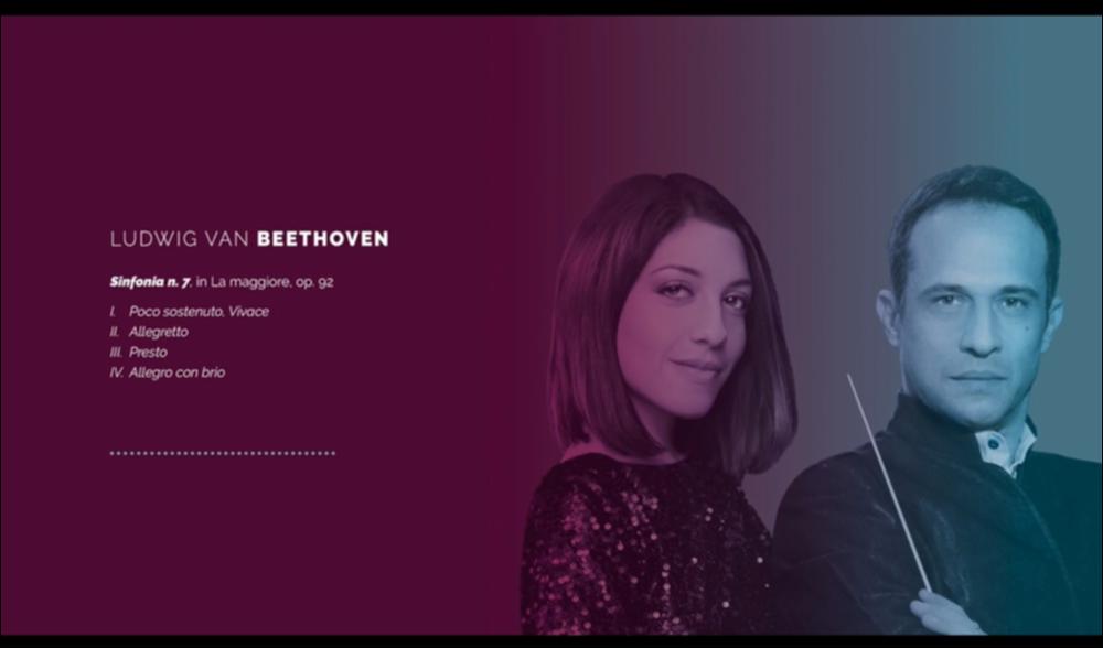 In questa registrazione del 15 dicembre 2020 l’Orchestra del Teatro Petruzzelli esegue la Sinfonia n. 7 op. 92 in La Maggiore di Ludwig van Beethoven, composta fra il 1811 e 1812. Ludwig van Beethoven è una figura che ha ampiamente segnato la musica colta occidentale, ultimo vero rappresentante del classicismo viennese, ma anticipatore del futuro Romanticismo per la sua capacità di trasmettere ogni sua emozione, esperienza e sentimento.
Secondo Richard Wagner la sinfonia n.7 è “l'apoteosi della danza: è la danza nella sua suprema essenza, la più beata attuazione del movimento del corpo quasi idealmente concentrato nei suoni.” 