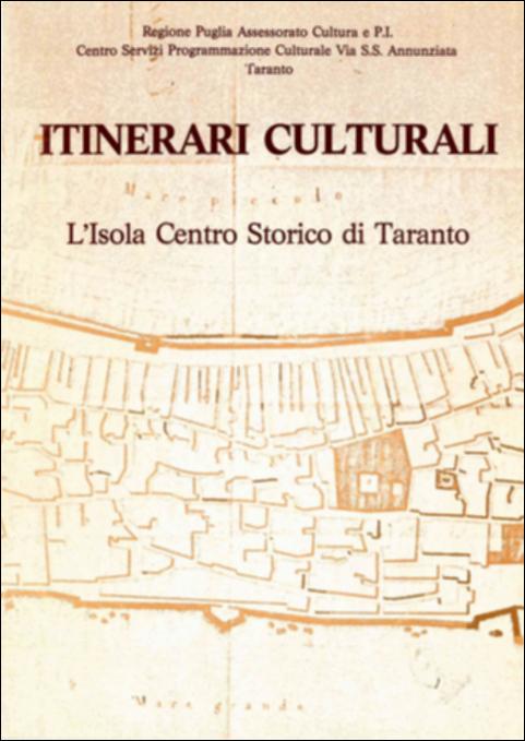 Il volume è parte della grande raccolta denominata “Libri di Puglia”, progetto di digitalizzazione a cura di Nicola Pergola che ha lo scopo di rendere fruibile la produzione editoriale dei Centri regionali di servizi educativi e culturali e degli Assessorati alla cultura e alla Pubblica Istruzione della Regione Puglia, dal 1968 agli anni 2000. La pubblicazione è un repertorio documentario – ricco di 600 diapositive articolate in 145 schede – del patrimonio urbanistico, storico e architettonico del borgo antico di Taranto. Lembo di territorio che per secoli è stata l'unica città, l'unica Taranto, con segni di frequentazione risalenti al primo millennio a.C., divenuto isola in età altomedioevale con successive sistemazioni alla fine del Quattrocento e dell'Ottocento. Frut...