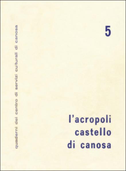 Il volume “L'Acropoli – Castello di Canosa” è parte della grande raccolta denominata “Libri di Puglia”, progetto di digitalizzazione a cura di Nicola Pergola che ha lo scopo di rendere fruibile la produzione editoriale dei Centri regionali di servizi educativi e culturali e degli Assessorati alla cultura e alla Pubblica Istruzione della Regione Puglia, dal 1968 agli anni 2000. Curato da Alfonso Marrese e Pasquale Satalino, la pubblicazione è il risultato di uno studio condotto dal prof. Giuseppe Morea sul Castello di Canosa presentato in occasione del Convegno svoltosi a Canosa nell'aprile del 1969, su iniziativa dell'allora Centro di Servizi Culturali del Movimento di Collaborazione Civica, in convenzione con la Cassa per il Mezzogiorno e con il CRSEC di Canosa, che eb...