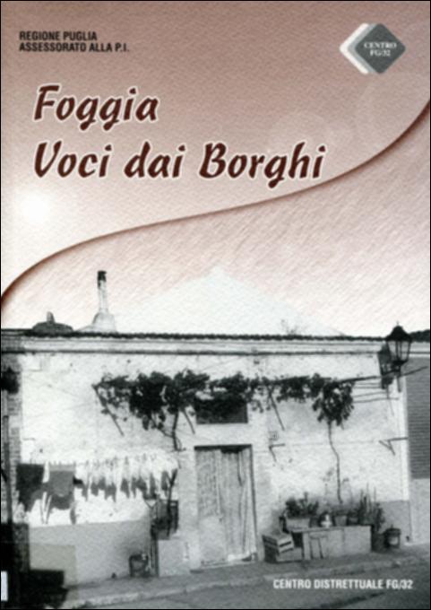 Il volume “Foggia. Voci dai Borghi” è parte della grande raccolta denominata “Libri di Puglia”, progetto di digitalizzazione a cura di Nicola Pergola che ha lo scopo di rendere fruibile la produzione editoriale dei Centri regionali di servizi educativi e culturali e degli Assessorati alla cultura e alla Pubblica Istruzione della Regione Puglia, dal 1968 agli anni 2000. Intrecciando passato e presente, sacro e profano, ricerca antropologica ed excursus storico- urbanistico, vengono descritti nel volume, borgo per borgo, gli usi e i costumi, i mestieri e le tradizioni della Foggia popolare nella prima metà del secolo scorso. Dal più antico di tutti, Borgo Croci, al Borgo Scopari, dal Piano delle Fosse al Carmine Vecchio, dal Borgo Caprari al Borghetto Conciatori, dal Quar...